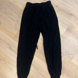Summersault Women's Black Drawstring Casual Wool Sweats Pant Size XS